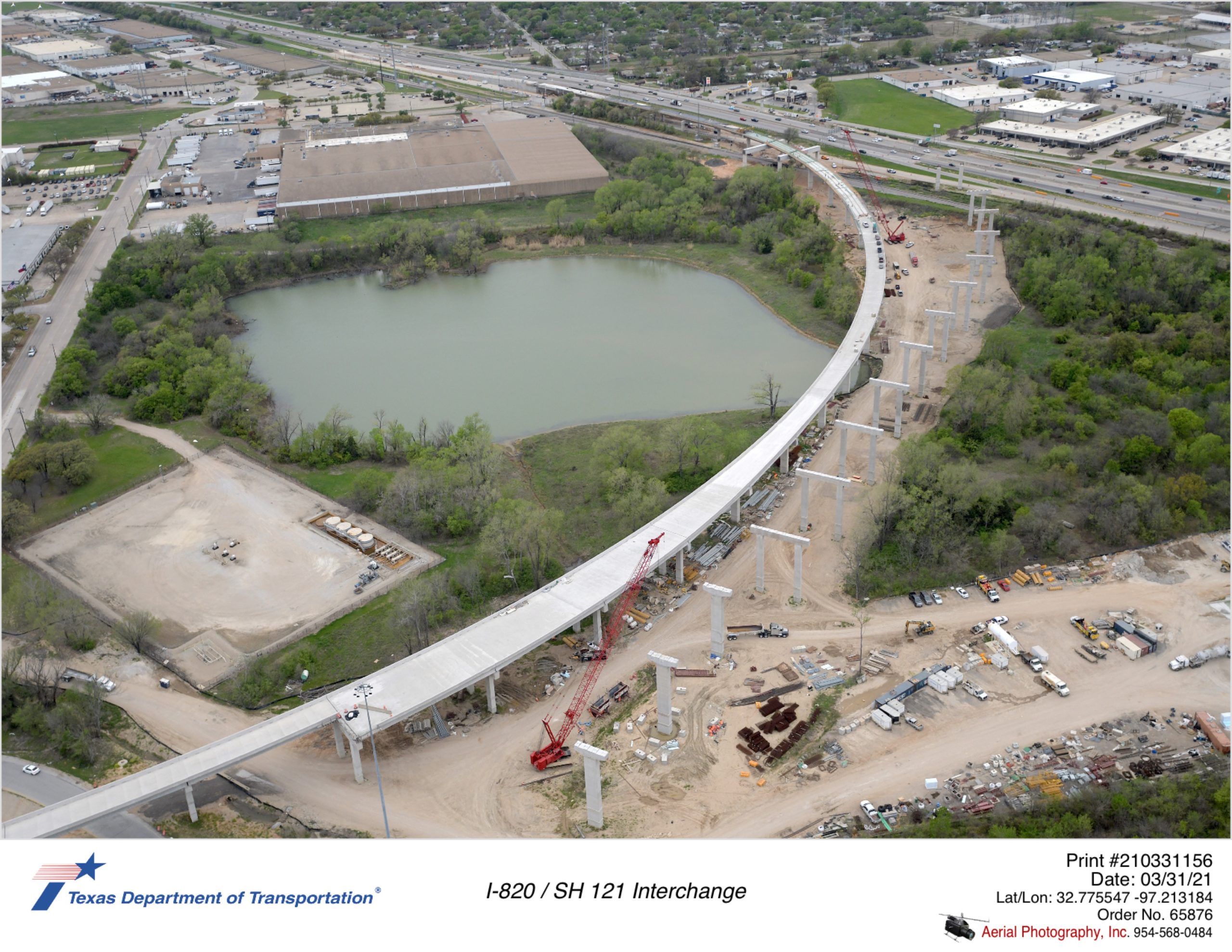Between I-820 and SH 121 focused on new direct connector ramp construction.